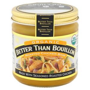 Better than Bouillon Organic Roasted Chicken Base, Shelf-Stable, 8 Oz Jar