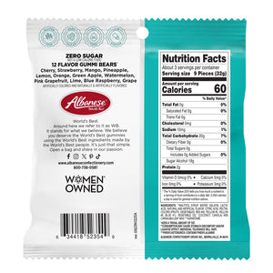 (2 Pack) Albanese 12 Flavor Zero Sugar Gummi Bears, 3.5 Oz, Regular Size