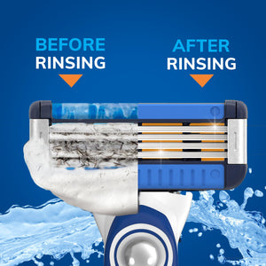 BIC Easyrinse Anti-Clogging Men'S Disposable Razors with 4 Blades, 6 Count