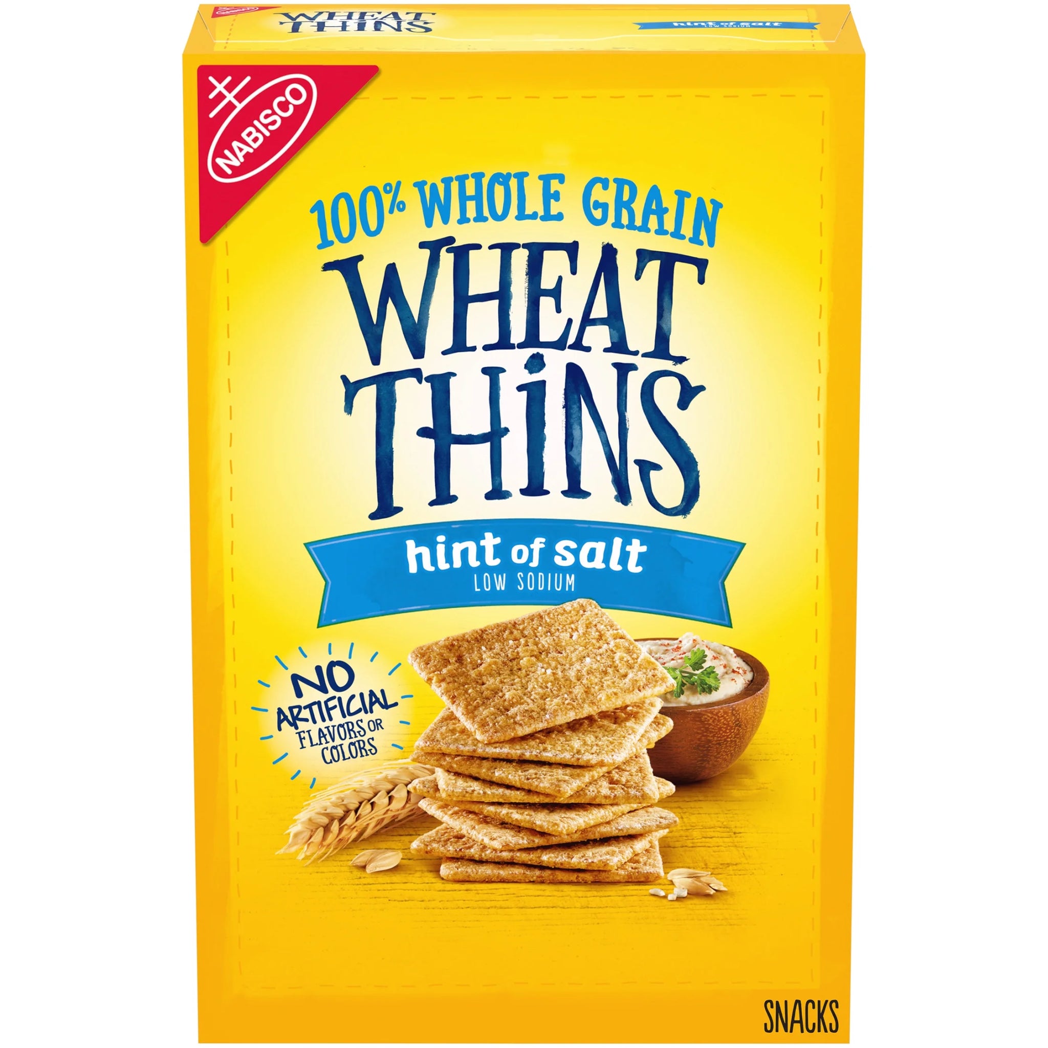 Wheat Thins 8.5 Oz Hint of Salt Low Sodium Snacks, Whole Grain Wheat Crackers, Snack Crackers, 8.5 Oz