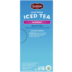 Celestial Seasonings Cold Brew Raspberry Black Iced Tea Bags, 18 Count