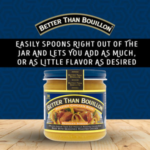 Better than Bouillon Reduced Sodium Roasted Chicken Base, Shelf-Stable, 8 Oz Jar