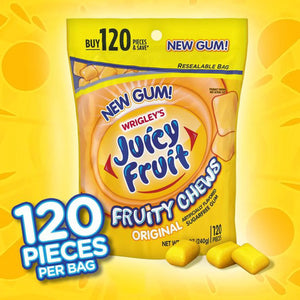 Juicy Fruit Chewing Gum, Value Pack - 120 Count Bulk Gum Bag