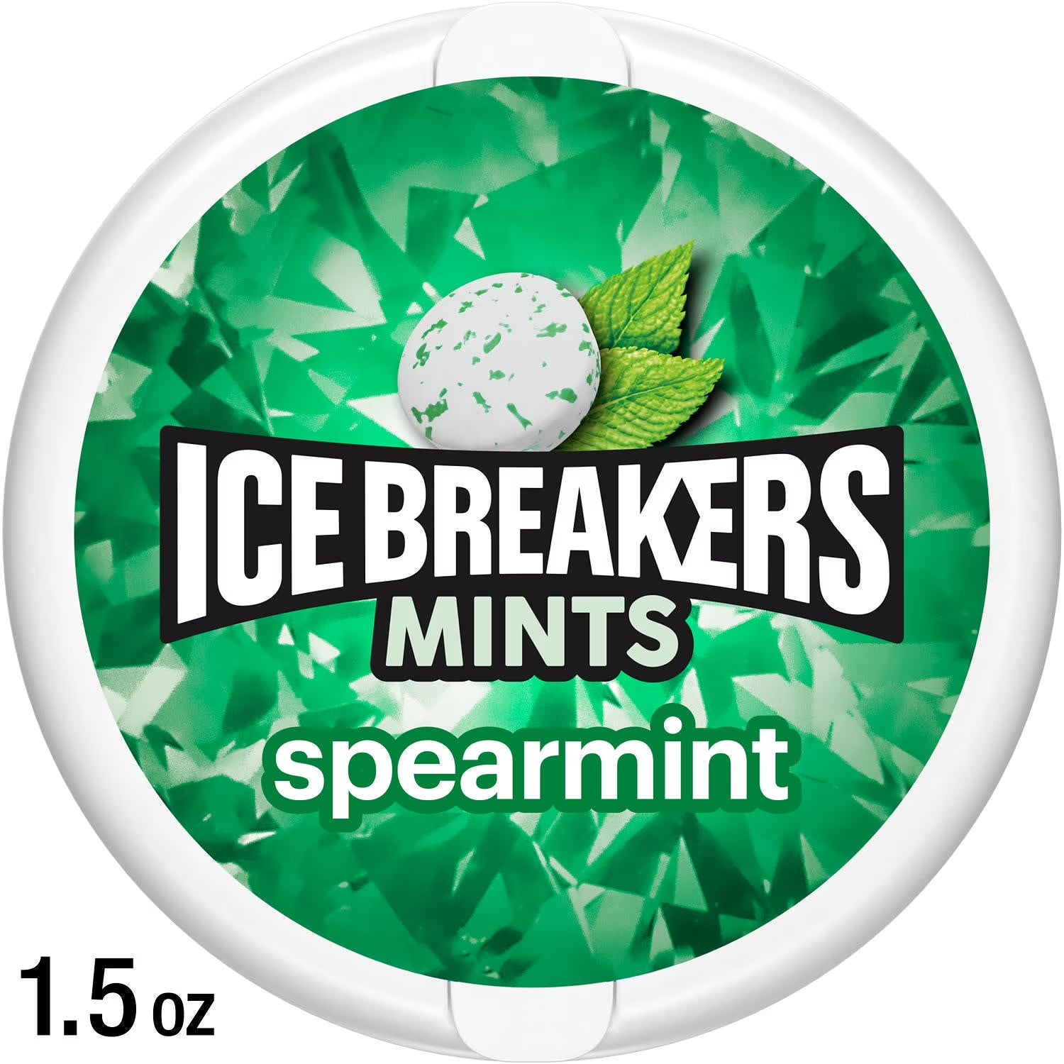 Ice Breakers Spearmint Sugar Free Mints, Tin 1.5 Oz