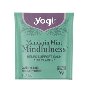 Yogi Tea Mandarin Mint Mindfulness, Organic Herbal Tea Bags, 16 Organic Tea Bags