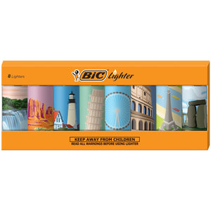 BIC Special Edition Travel Series Lighters, 8-Count