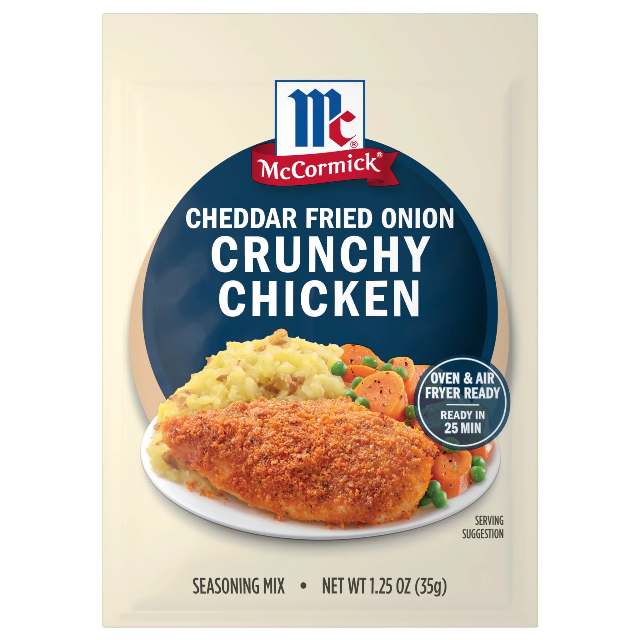Mccormick Cheddar Fried Onion Crunchy Chicken Seasoning Mix, 1.25 Oz Packet
