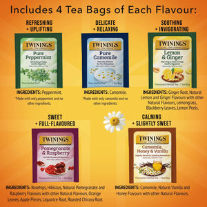 Twinings Herbal Tea Variety Pack 20 Ct