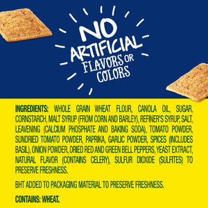 Wheat Thins Sundried Tomato & Basil Whole Grain Wheat Crackers, 9 Oz