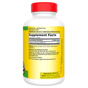 Kirkland Signature Extra Strength D3 50 Mcg., 600 Softgels