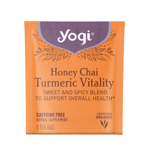 Yogi Tea Honey Chai Turmeric Vitality, Organic Herbal Tea Bags, 16 Count