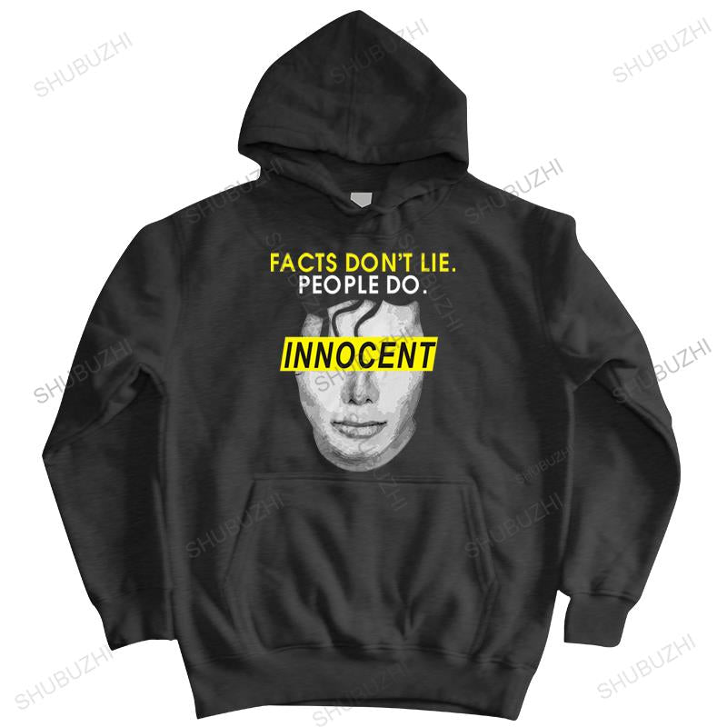 Mens Loose Cool Zipper Hoody  Funny Sweatshirt FACTS DON'T LIE PEOPLE DO INNOCENT Man Brand Fall Winter Hoodie for Boys