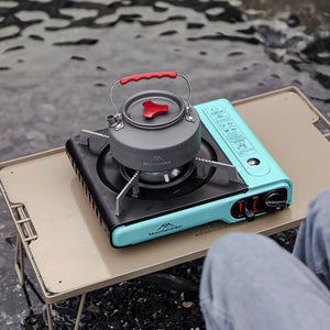 Mountainhiker Outdoor Gas Stove Foldable Camping Cassette Stove Portable Windproof Aluminum Magnetic Suction for Picnic BBQ