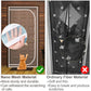Pet Screen Door Curtain Anti-Mosquito Net Fly Insect Screen Mesh Heavy Duty Cat Proof Mesh Screen Door with Zipper Closure