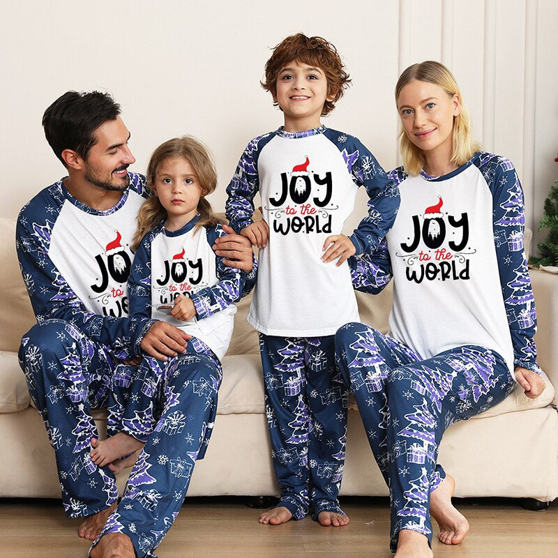 Christmas Printed Family Matching Look Pajama Sets 2022 New Casual Soft Parent-Child 2 Pieces Loungewear Baby Rompers Xmas Gift